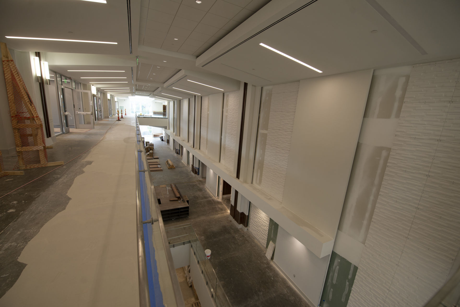 Long hallway, UT Student Union Tour - August 7, 2018